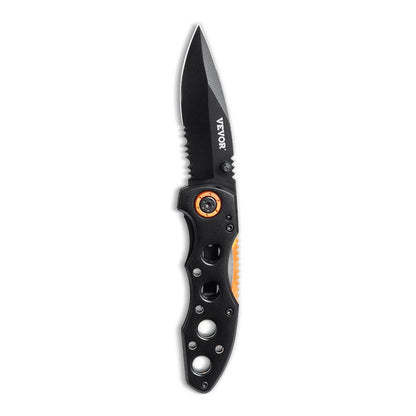 Folding Pocket Knife 3 In/7.6 Cm 7Cr17Mov Blade Aluminum Handle Sharp